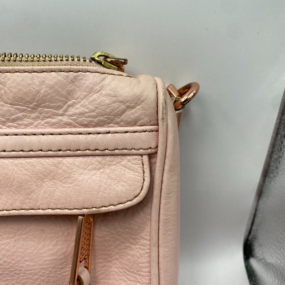Rebecca Minkoff Mini Mac Crossbody Purse in Pink with Rose Gold Hardware - Picture 15 of 15